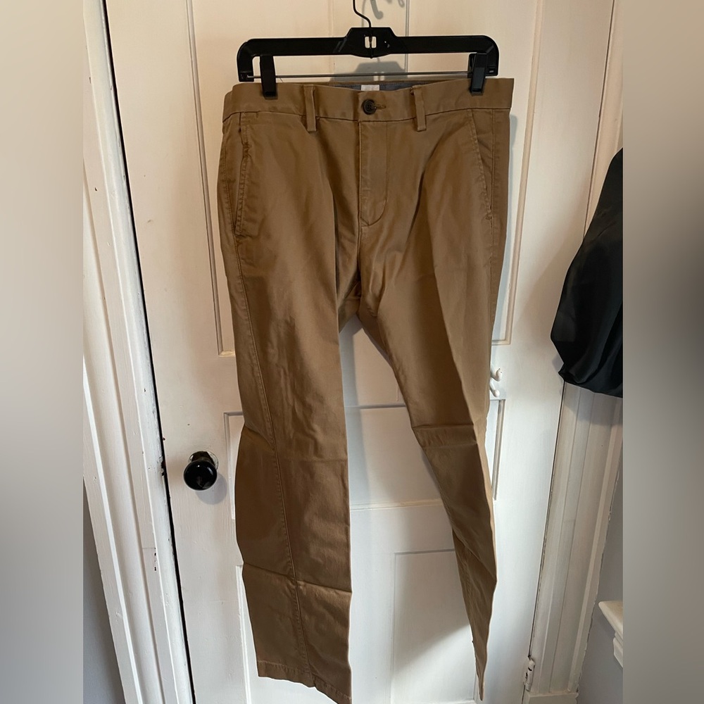 GAP Tan Chinos Classic Straight-Leg Cotton Twill